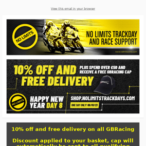 10% off & FREE delivery on all GBRacing Protection TODAY ONLY