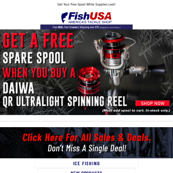 Buy A Daiwa QR Ultralight Spinning Reel, Get A Spare Spool For Free! - Fish  USA