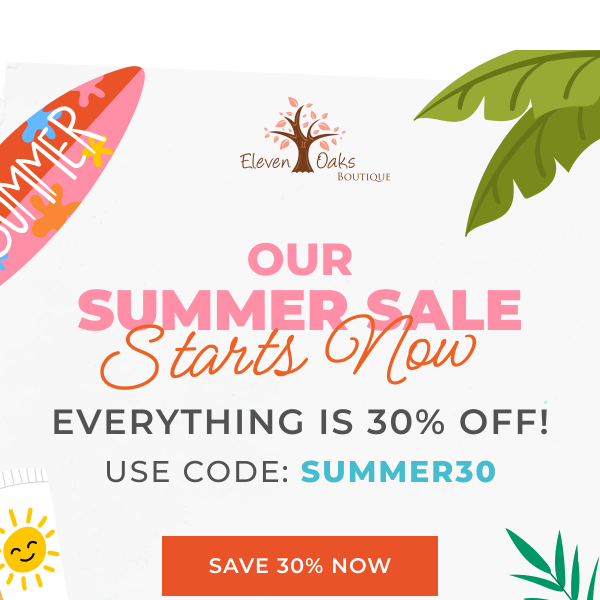 It’s time for our Summer sale!