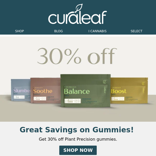 🍬 Gummy Sale: Save 30% and More at Curaleaf Massachusetts! 🌿