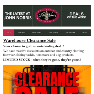 UP TO 80% OFF - WAREHOUSE CLEARANCE SALE EVENT