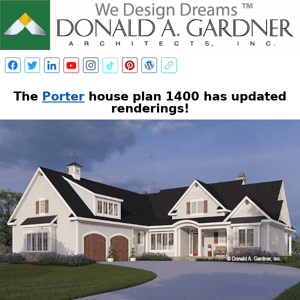 The Porter house plan 1400 has a new look!