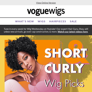 Short & Curly Summer Wig Picks 😎