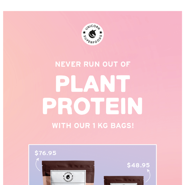 1 KG Plant Protein: More Value for Less! ✨