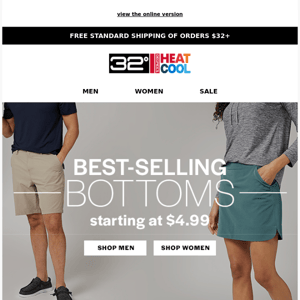 Best-Selling Bottoms for Less | Shop $4.99 + Up Shorts, Skorts, Woven Pants + More