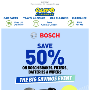 50% Off Household Brand Bosch! | 1000's Off Price Cuts On Selected Items!