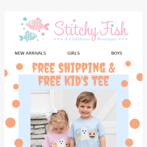 Free Shipping + Free Kids Graphic Tee Today Only!