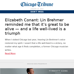 Lin Brehmer reminded me that it’s great to be alive — and a life well-lived is a triumph