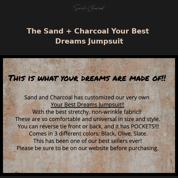 TUESDAY DROPS <3 Sand + Charcoal