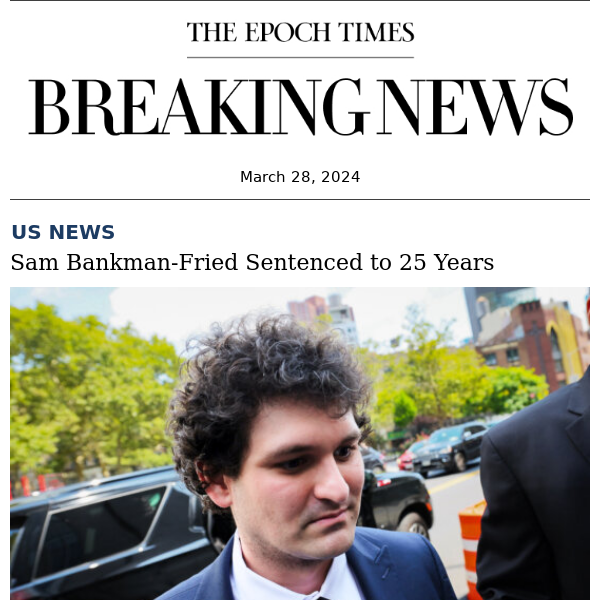 Breaking: Sam Bankman-Fried Sentenced to 25 Years