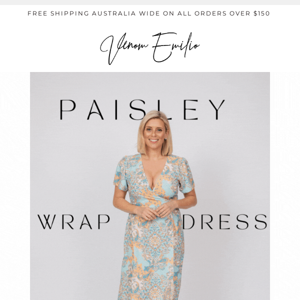 Your next essential The Paisley Wrap Dress ❕🌸