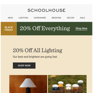 20% Off SITEWIDE—Including ALL Lighting Bestsellers