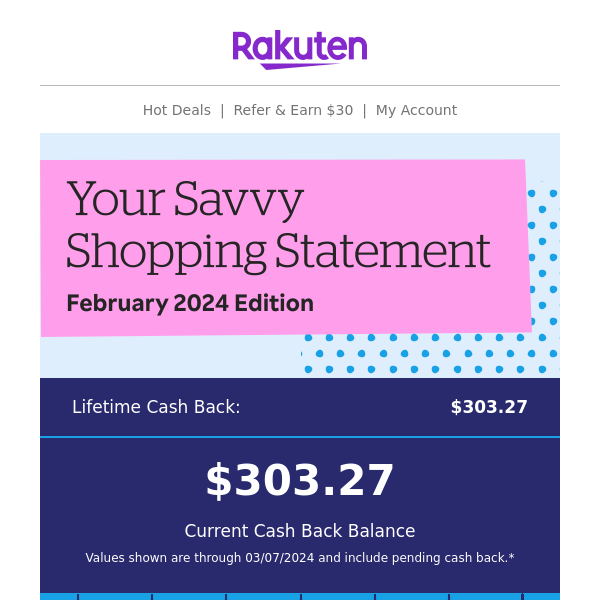 Savvy Shopping Statement - February Edition