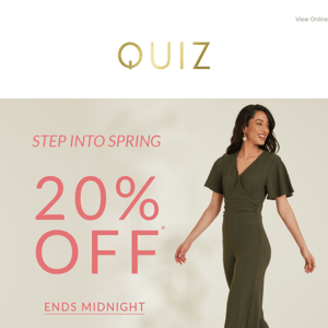 Step into spring with 20% off 🌸