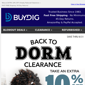 📕    XTRA 10  % OFF, ✂️   Back2Dorm CLEARANCE is here! SHOP NOW! 🛍️