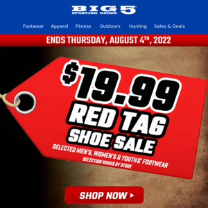 $19.99 RED TAG Shoes ??️ 👟 In-Store & Online