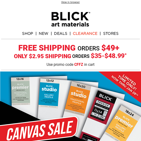 Blick Economy Cotton Canvas Panel Classroom Pack - 4 x 4, Class Pack of  24