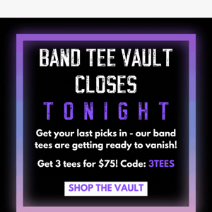 VAULT CLOSES TONIGHT + NEW TAYLOR SWIFT TEE! 🤗