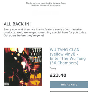 BACK IN!! WU-TANG CLAN - Legend Of The Wu-Tang