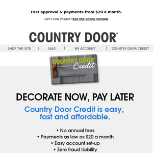 Get More with Country Door Credit!