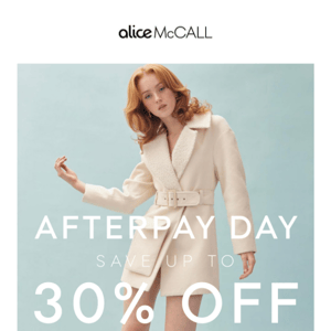 AFTERPAY DAY FLASH PROMO