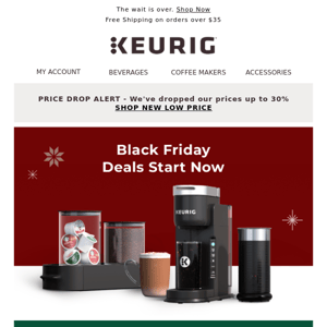 BLACK FRIDAY DEALS! 30% off coffee makers & more