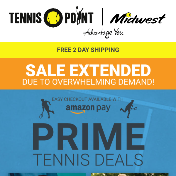 🎾SALE EXTENDED! Prime Tennis Deals Continue! 🎾