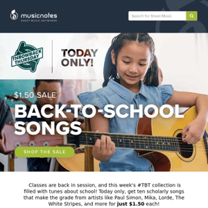 $1.50 Songs for Back To School!