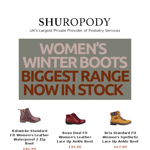 Our biggest ever range of boots - now in stock