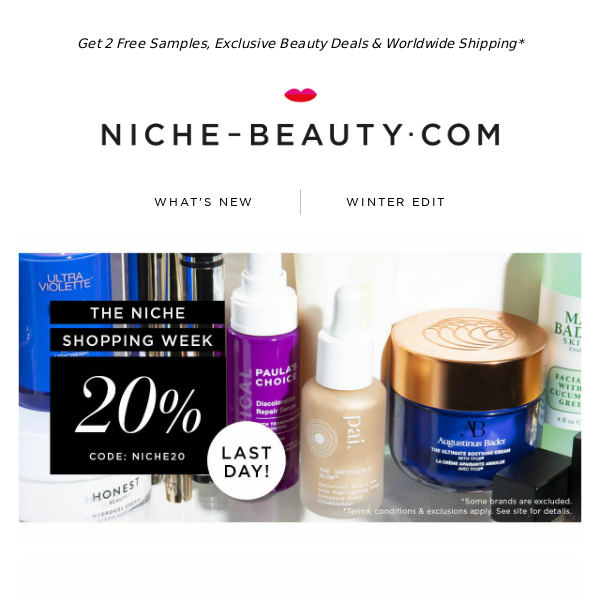 Last Day 20% The Niche Shopping Week