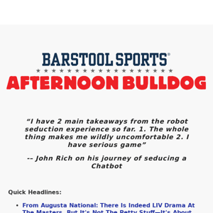 Afternoon Bulldog: The Official Barstool 2023 Masters Tournament Betting Guide