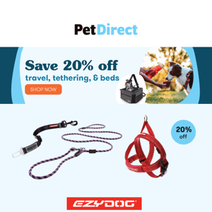 Don't miss out on 20% off travel, tethering, & beds