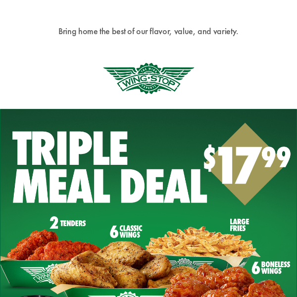 A Triple Meal Deal for $17.99? 👀