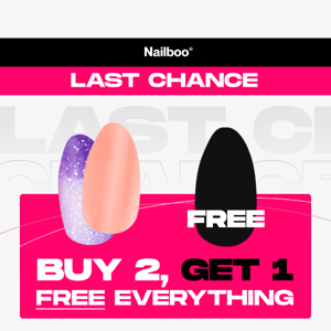 Nailboo you still have FREE product to redeem...