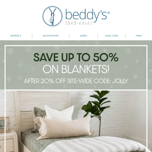 Save up to 50% on blankets!