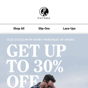 Free socks with every purchase of shoes!