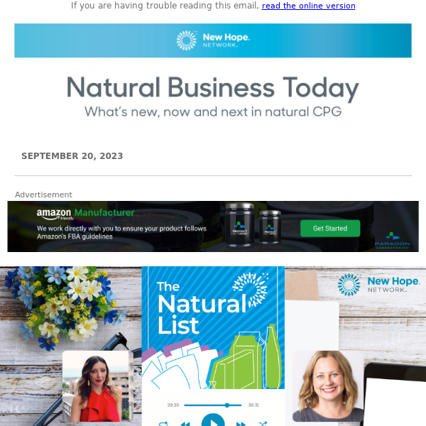 Natural List: 10 natural trends in CPG | Catch Pitch Slam live today!