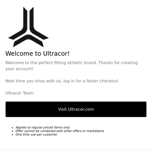 Account Created! Welcome to the Ultracor Family
