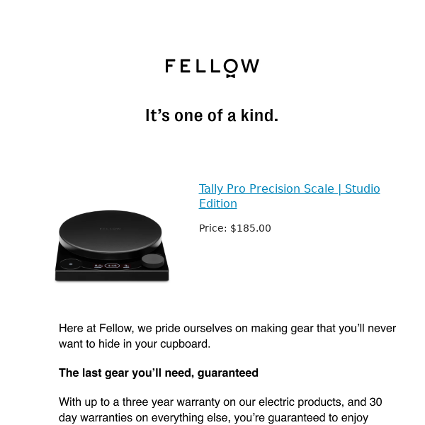 Tally Pro Precision Scale  Studio Edition – Fellow