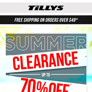 70% off ☀️ Summer Clearance