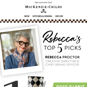 Just in! Rebecca's Picks →