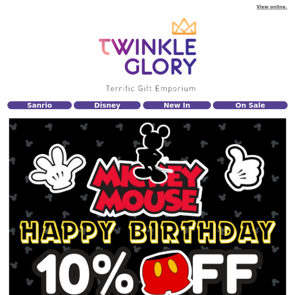 🎉 Celebrate Mickey Mouse's Birthday with 10% OFF! 🐭🎂