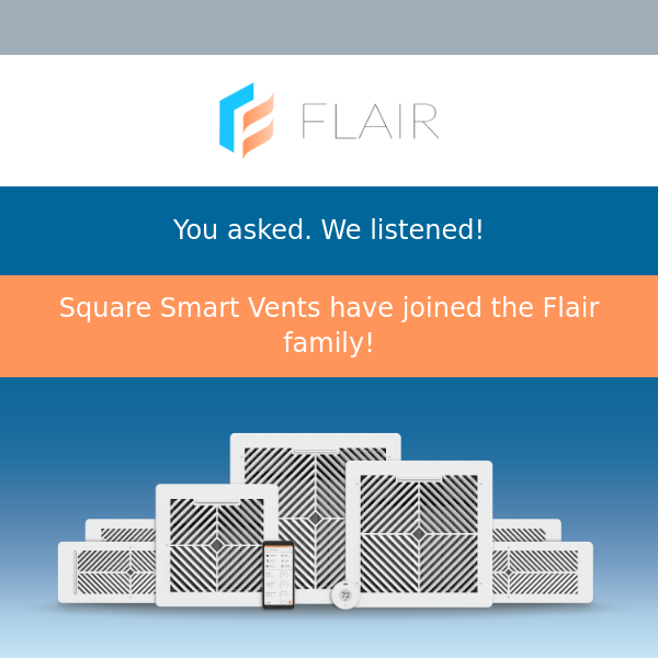 Square Smart Vents have joined the Flair family!