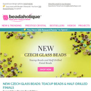 Get Inspired by 2 NEW Bead Shapes: Cute Teacups and Half-Drilled Finials