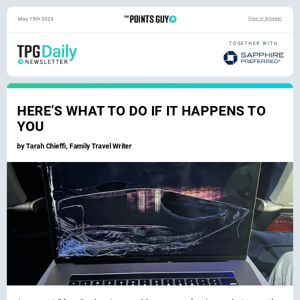 ✈ Whose Fault Is It When Your Laptop Is Destroyed by Another Passenger & More Daily News From TPG ✈