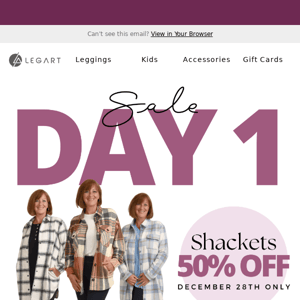 🎉ONE DAY ONLY - Shackets 50% off - December 28th