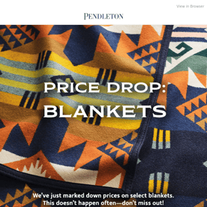 Price drop on select wool blankets