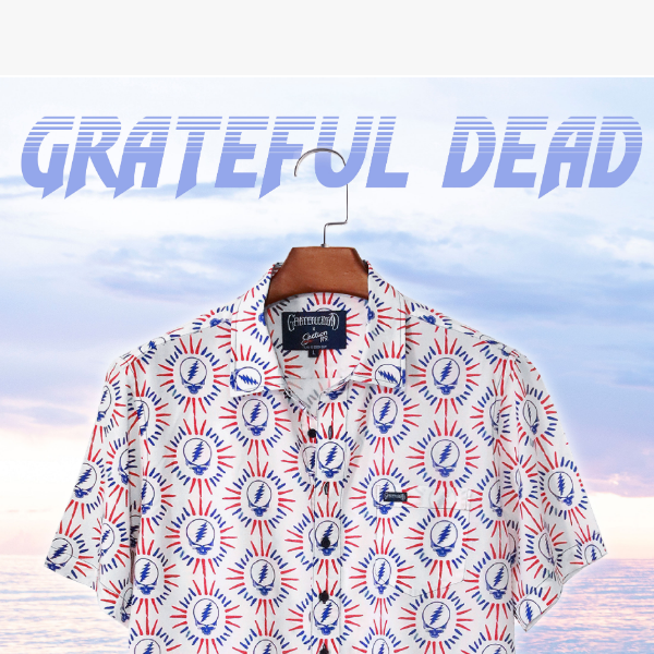 ⚡️ NEW Grateful Dead Spring '23 Stealie Button Downs and Board Shorts💀