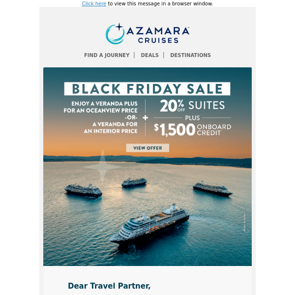 Azamara Cruises Black Friday Sale!