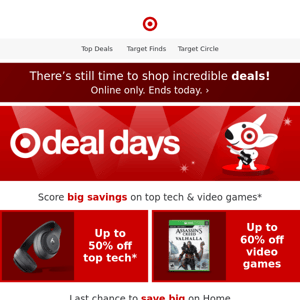 It’s your final day to save during Target Deal Days!